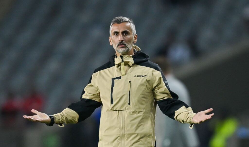 Jose Riveiro, head coach of Orlando Pirates during the Betway Premiership 2024/25 match between Orlando Pirates and Sekhukhune United at Orlando Stadium in Soweto on 30 April 2025 ©Alche Greeff/BackpagePix