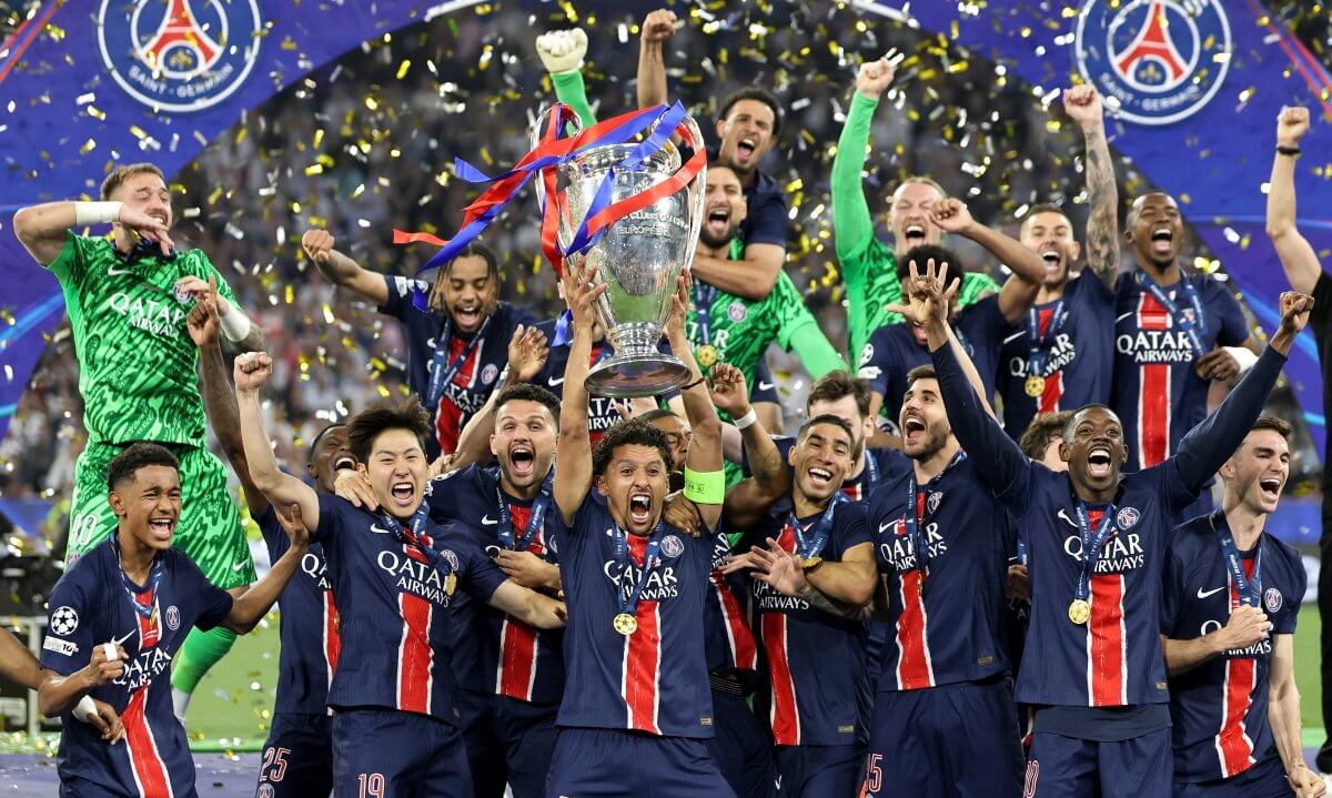 2025 UEFA Champions League winners PSG.