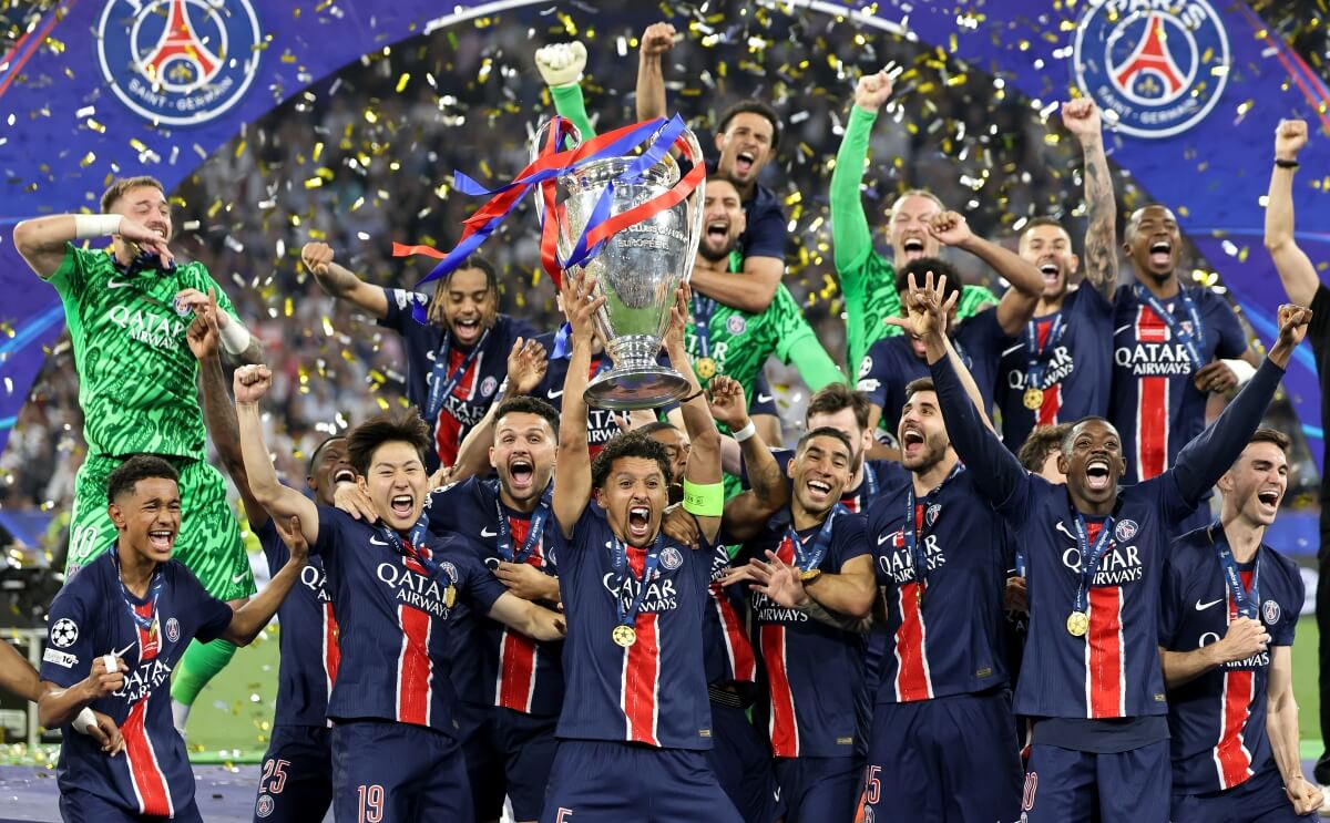 2025 UEFA Champions League winners PSG.