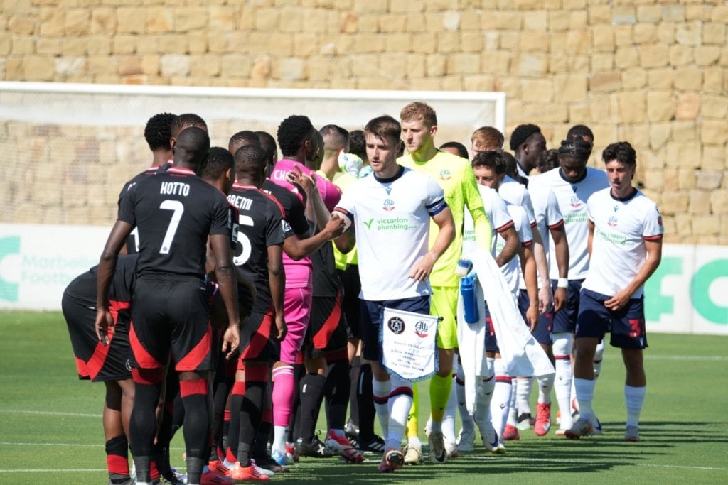 Orlando Pirates and Bolton ahead of their pre-season match in Marbella, Spain.