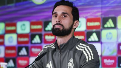 Real Madrid's new head coach Alvaro Arbeloa attends a press conference after a team training session at Valdebebas Sports Complex in Madrid, Spain, 13 January 2026. Real Madrid will face Albacete in their King's Cup (Copa del Rey) round of 16th soccer match on 14 January. EPA/J.J.GUILLEN
