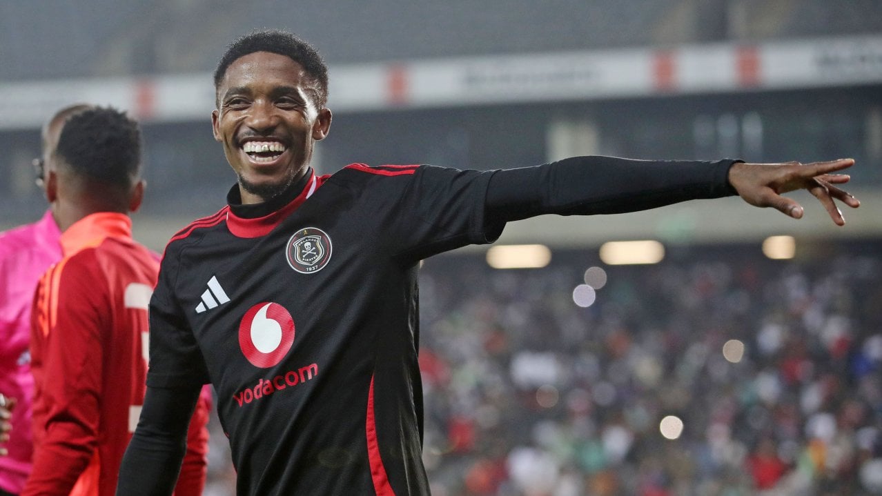 Monnapule Saleng of Orlando Pirates celebrates goal during the Betway Premiership 2024/25 match between Orlando Pirates and Chippa United at the Orlando Stadium, Soweto on the 18 September 2024 ©Muzi Ntombela/BackpagePix
