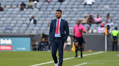 Adnan Beganovic, Head coach of TS Galaxy during the Betway Premiership 2024/25 match between Orlando Pirates and TS Galaxy at Orlando Stadium in Soweto, on 17 May 2025 ©Phakamisa Lensman/BackpagePix
