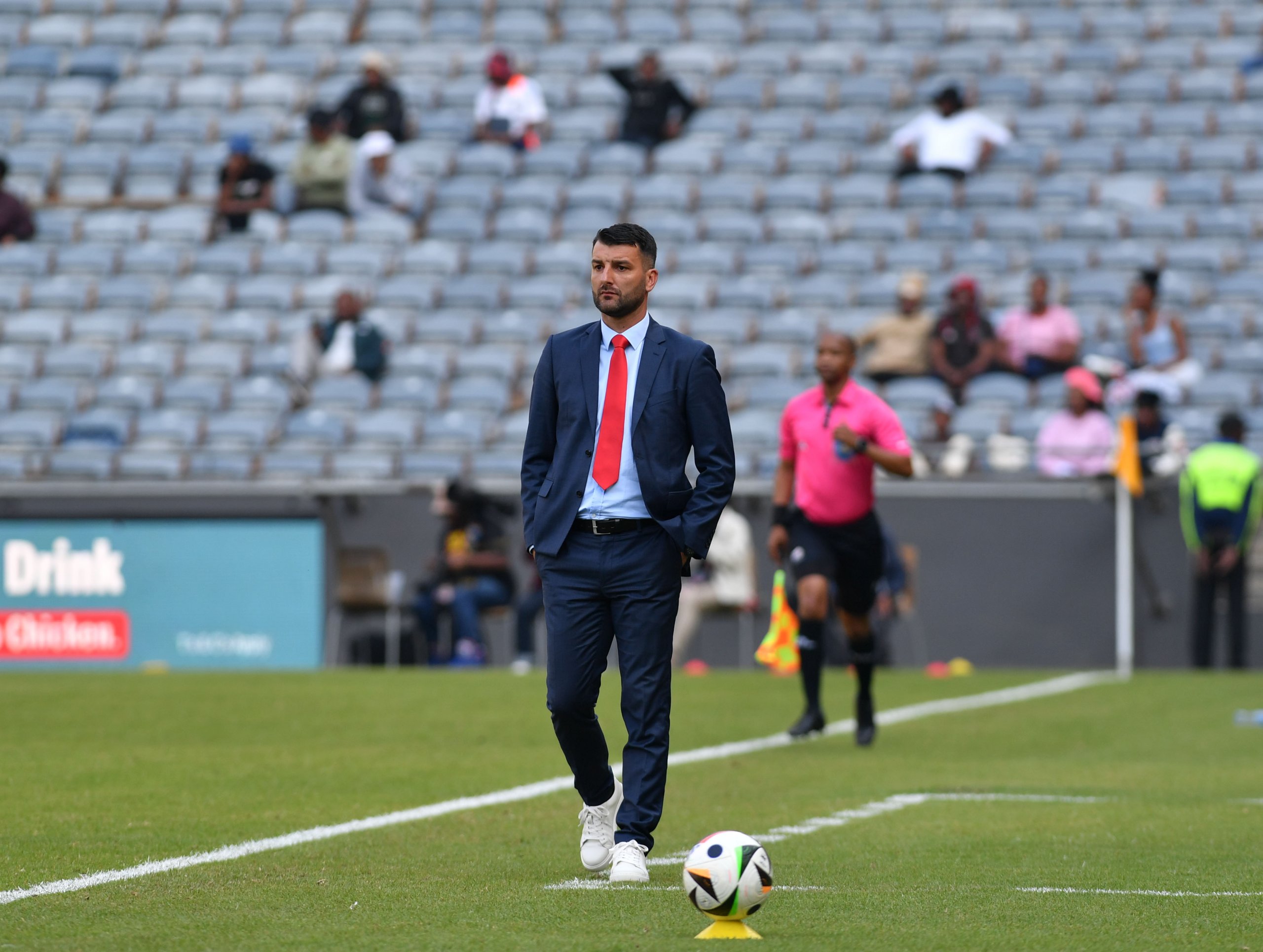 Adnan Beganovic, Head coach of TS Galaxy during the Betway Premiership 2024/25 match between Orlando Pirates and TS Galaxy at Orlando Stadium in Soweto, on 17 May 2025 ©Phakamisa Lensman/BackpagePix