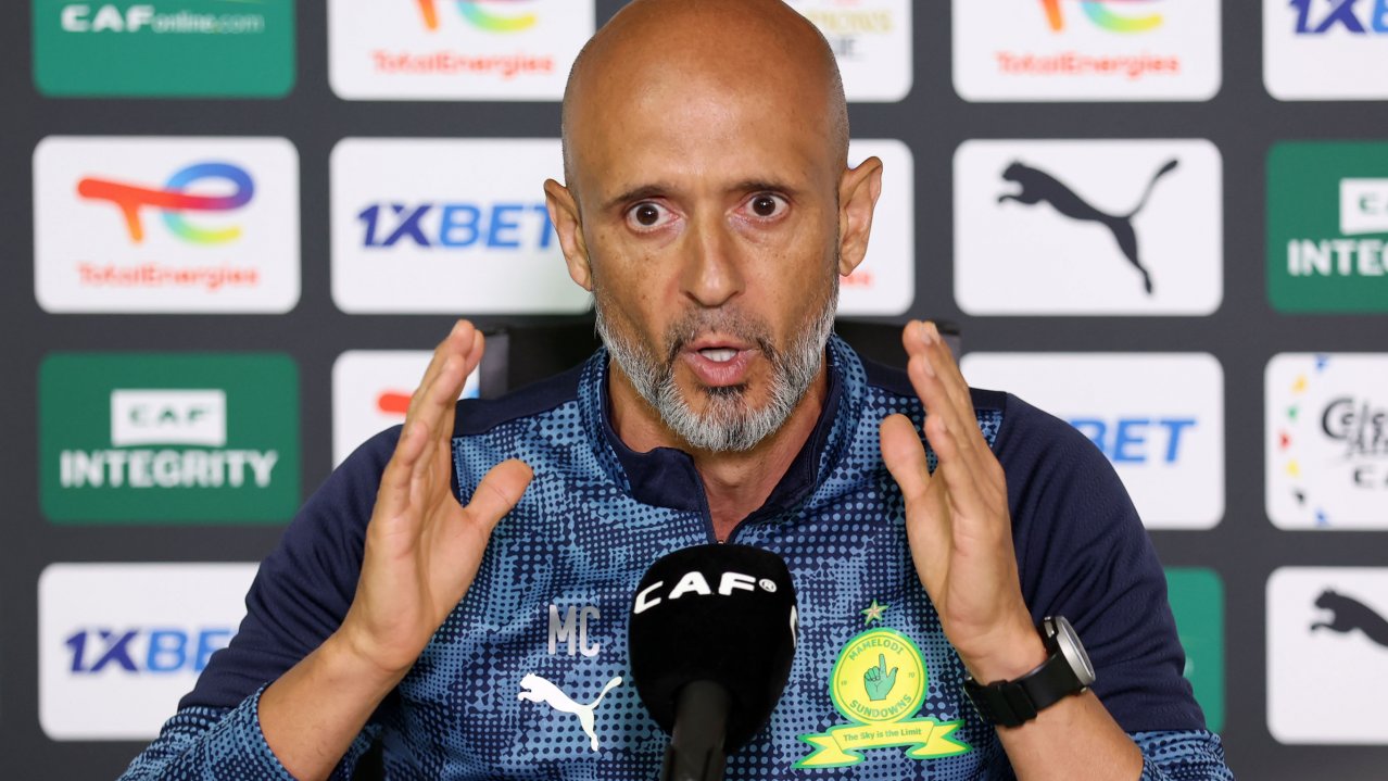 Miguel Cardoso, coach of Mamelodi Sundowns during the CAF Champions League 2025/26 Mamelodi Sundowns Media Day at the Chloorkop, Johannesburg on the 20 November 2025 ©Muzi Ntombela/BackpagePix