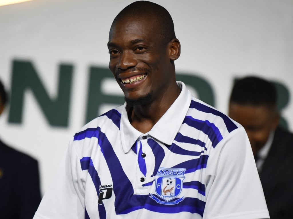 Elvis Chipezeze of Magesi FC during the Nedbank Cup 2026 Launch at Nedbank Headquarters in Sandton Johannesburg on 15 January 2026 ©Phakamisa Lensman/BackpagePix