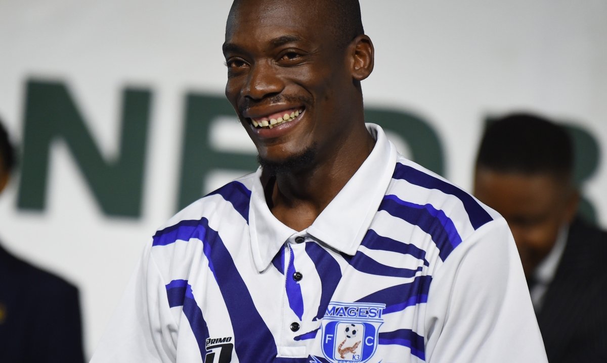 Elvis Chipezeze of Magesi FC during the Nedbank Cup 2026 Launch at Nedbank Headquarters in Sandton Johannesburg on 15 January 2026 ©Phakamisa Lensman/BackpagePix