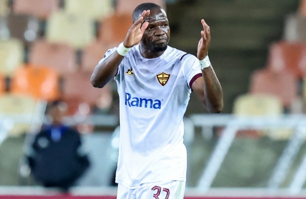 Tshegofatso Mabasa Stellenbosch FC celebrates goal during the Betway Premiership 2025/26 match between Sekhukhune United and Stellenbosch FC at the Peter Mokaba Stadium in Polokwane on 20 January 2026 ©Brian Rikhotso/BackpagePix