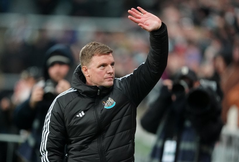 Newcastle United manager Eddie Howe before the Premier League match at St James' Park, Newcastle upon Tyne. Picture date: Saturday February 7, 2026.