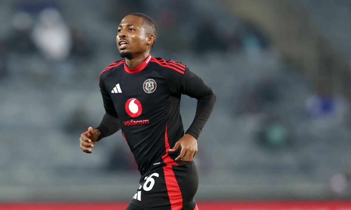 Bandile Shandu of Orlando Pirates during the Betway Premiership 2024/25 match between Orlando Pirates and Golden Arrows FC at the Orlando Stadium, Soweto on the 13 May 2025 ©Muzi Ntombela/BackpagePix