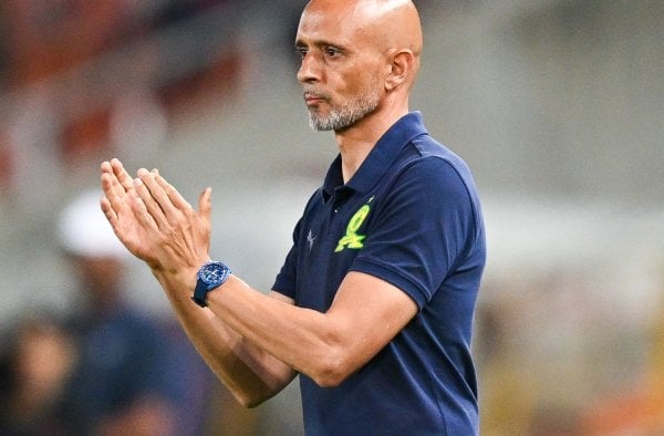 Miguel Cardoso, Head coach of Mamelodi Sundowns reacts during the 2026 Nedbank Cup last 32 match between Mamelodi Sundowns and Gomora United at Loftus Versfeld Stadium in Pretoria on 04 February 2026 ©Samuel ShivambuBackpagePix