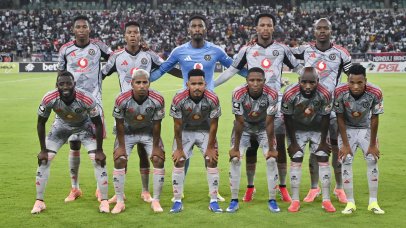 Pirates team during the Betway Premiership 2025/26 match between AmaZulu and Orlando Pirates at the Moses Mabhida Stadium in Durban on 3 February 2026 ©Gerhard Duraan/BackpagePix