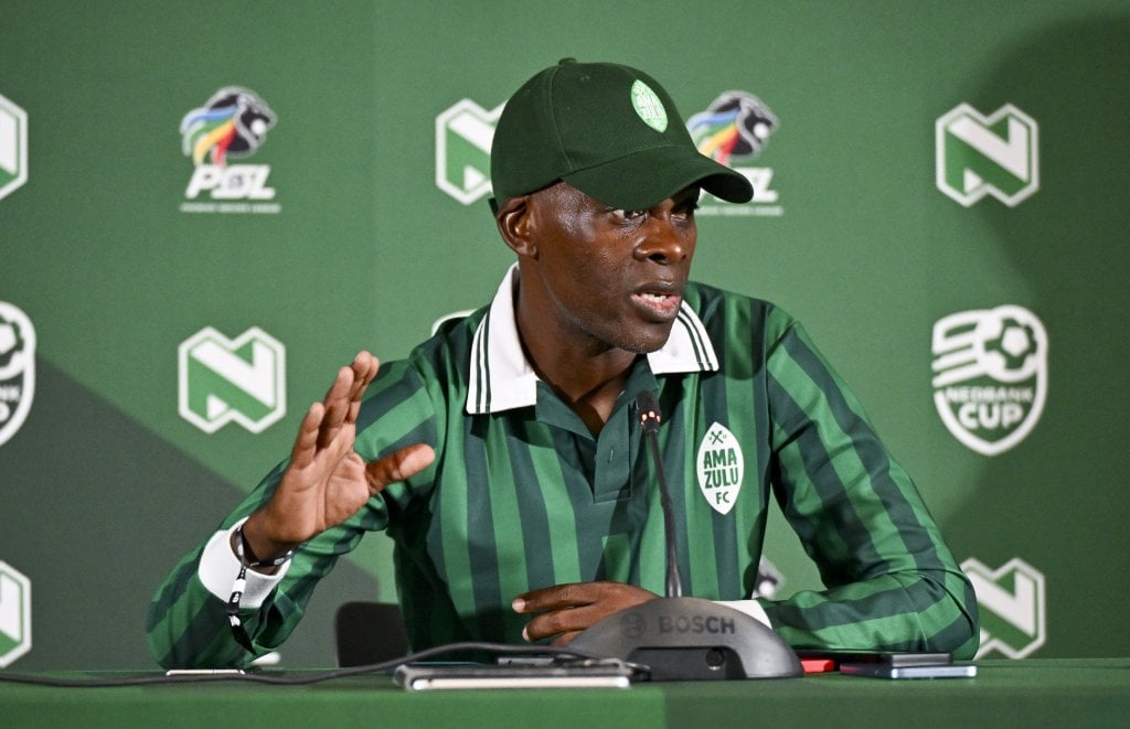 Arthur Zwane, head coach of AmaZulu FC during the 2026 Nedbank Cup Last 32 Press Conference at the Nedbank Park Square in Umhlanga, Durban on 4 February 2026 ©Gerhard Duraan/BackpagePix