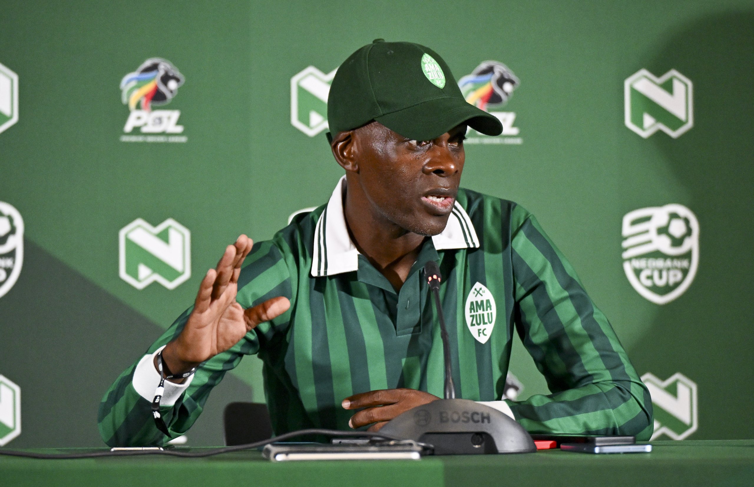 Arthur Zwane, head coach of AmaZulu FC during the 2026 Nedbank Cup Last 32 Press Conference at the Nedbank Park Square in Umhlanga, Durban on 4 February 2026 ©Gerhard Duraan/BackpagePix