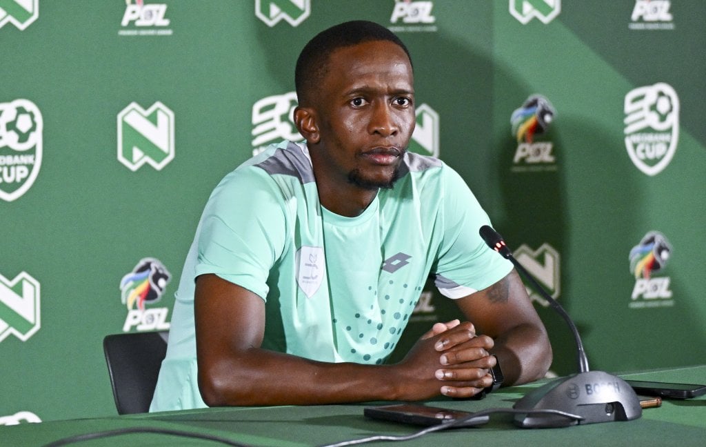 Sinethemba Badela, head coach of Durban City FC during the 2026 Nedbank Cup Last 32 Press Conference at the Nedbank Park Square in Umhlanga, Durban on 4 February 2026 ©Gerhard Duraan/BackpagePix