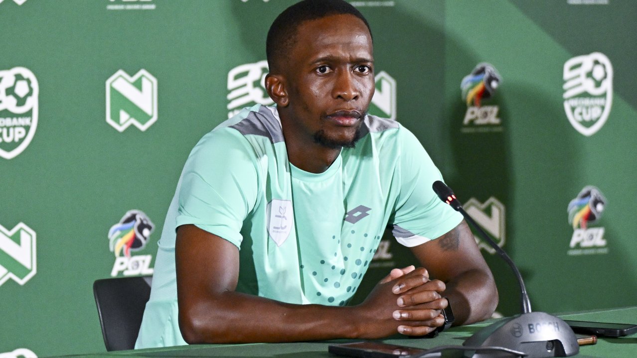 Sinethemba Badela, head coach of Durban City FC during the 2026 Nedbank Cup Last 32 Press Conference at the Nedbank Park Square in Umhlanga, Durban on 4 February 2026 ©Gerhard Duraan/BackpagePix