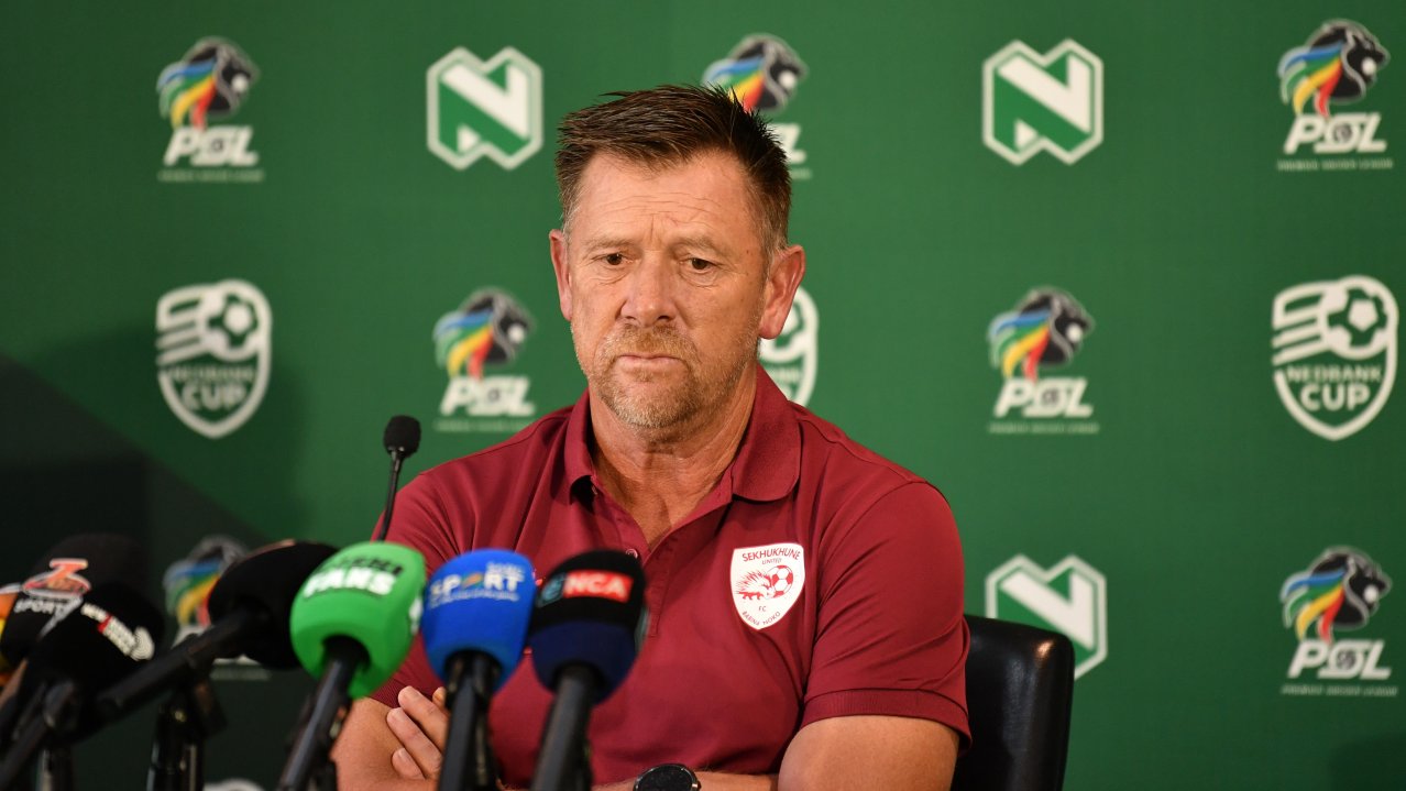 Eric Tinkler, head coach of Sekhukhune United during the Nedbank Cup 2026 Last 32 Gauteng Press Conference at PSL Headquarters, in Johannesburg on 05 February 2026 ©Phakamisa Lensman/BackpagePix
