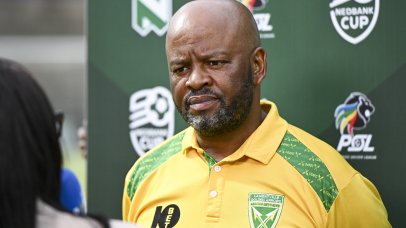 Manqoba Mngqithi, Coach of Golden Arrows during the 2026 Nedbank Cup match between Golden Arrows and Orbit College at King Zwelithini Stadium, Durban on 7 February 2026 ©Gerhard Duraan/BackpagePix