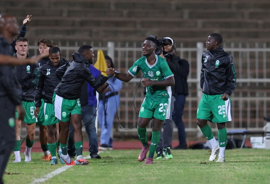 Thandolwenkosi Ngwenya of AmaZulu celebrates goal during the 2026 Nedbank Cup Last 16 match between Polokwane City and AmaZulu at the Old Peter Mokaba Stadium, Polokwane on the 10 February 2026 ©Muzi Ntombela/BackpagePix