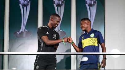 Thapelo Xoki of Orlando and Khomotso Marebane of Casric FC during the 2026 Nedbank Cup Last 16 Draw at the Supersport Studio 6 in Randburg, Johannesburg in Johannesburg on 11 February 2026 ©Nokwanda Zondi/BackpagePix