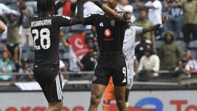 Yanela Mbuthuma of Orlando Pirates celebrates goal during the Betway Premiership 2025/26 match between Orlando Pirates and Marumo Gallants FC at the Orlando Stadium in Soweto on the 14 February 2026 ©Sydney Mahlangu BackpagePix