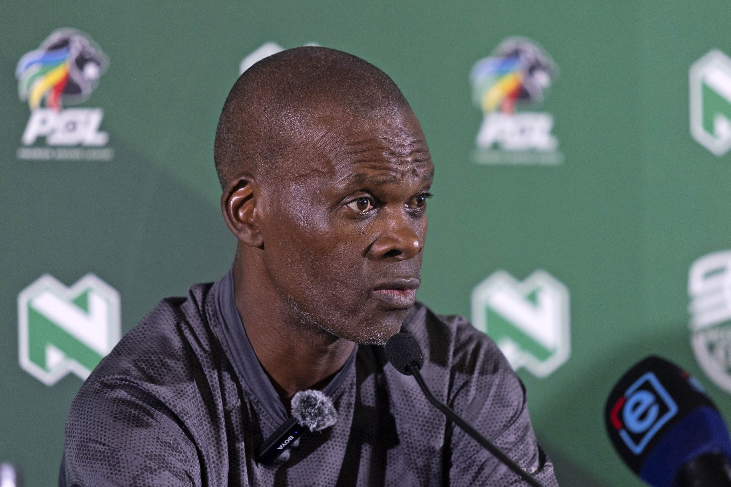 Arthur Zwane, head coach of AmaZulu talks to media during the 2026 Nedbank Cup KwaZulu Natal press conference at Nedbank Park Square in Umhlanga on 17 February 2026 © Rogan Ward/BackpagePix