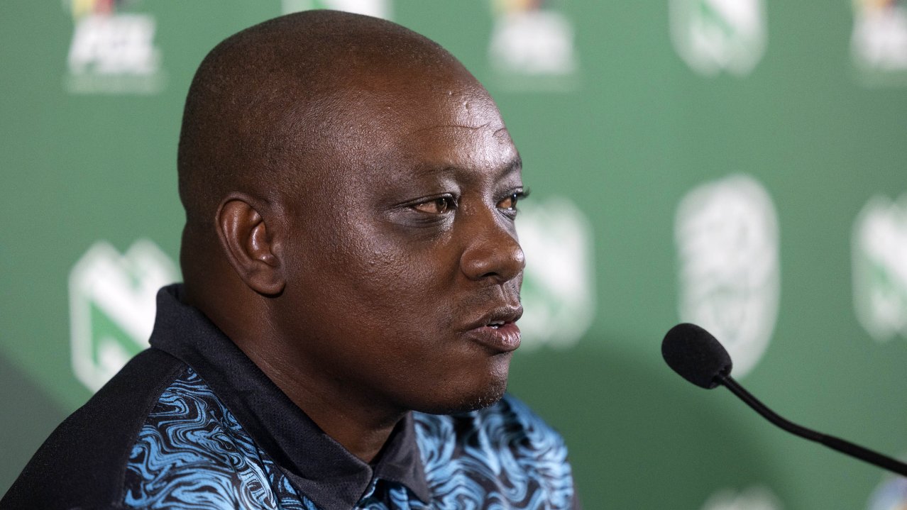 Pitso Dladla, interim head coach of Durban City during the 2026 Nedbank Cup KwaZulu Natal press conference at Nedbank Park Square in Umhlanga on 17 February 2026 © Rogan Ward/BackpagePix