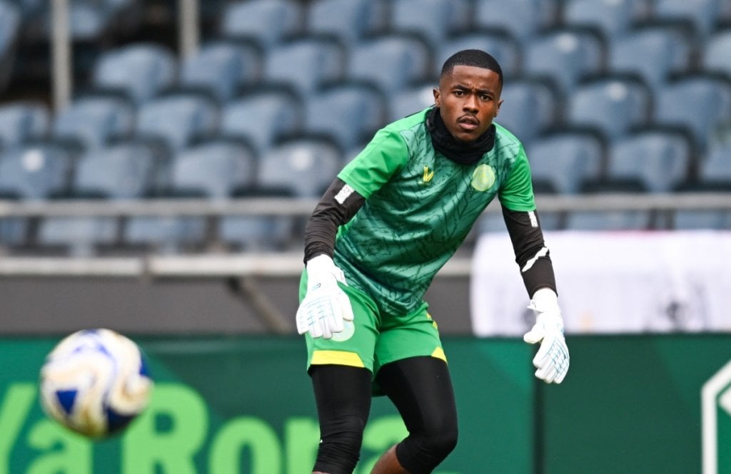 Tshigwana Mthombeni of Casric Stars warming up during the 2026 Nedbank Cup match between Orlando Pirates and Casric Stars at Orlando Amstel Arena in Soweto on 21 February 2026 © Alche Greeff/BackpagePix