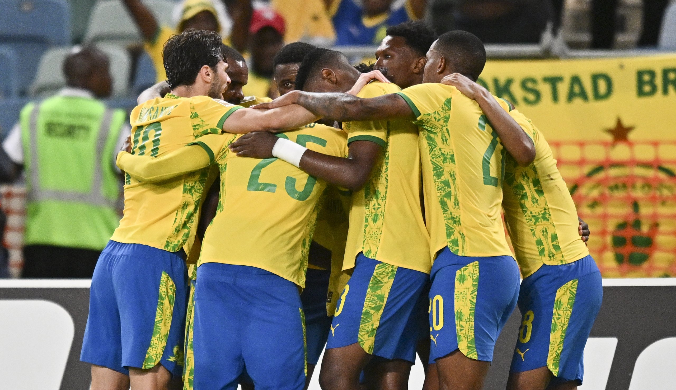 Celebration as Marcelo Allende of Mamelodi Sundowns nets the ball to gives his team the 1 - 0 lead during the Betway Premiership 2025/26 game between AmaZulu and Mamelodi Sundowns at Moses Mabhida Stadium on 24 February 2026 © Gerhard Duraan/BackpagePix