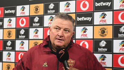 Gavin Hunt coach of Stellenbsch FC during the Betway Premiership 2025/26 match between Kaizer Chiefs and Stellenbosch FC at the FNB Stadium in Nasrec on the 24 February 2026 ©Sydney Mahlangu BackpagePix