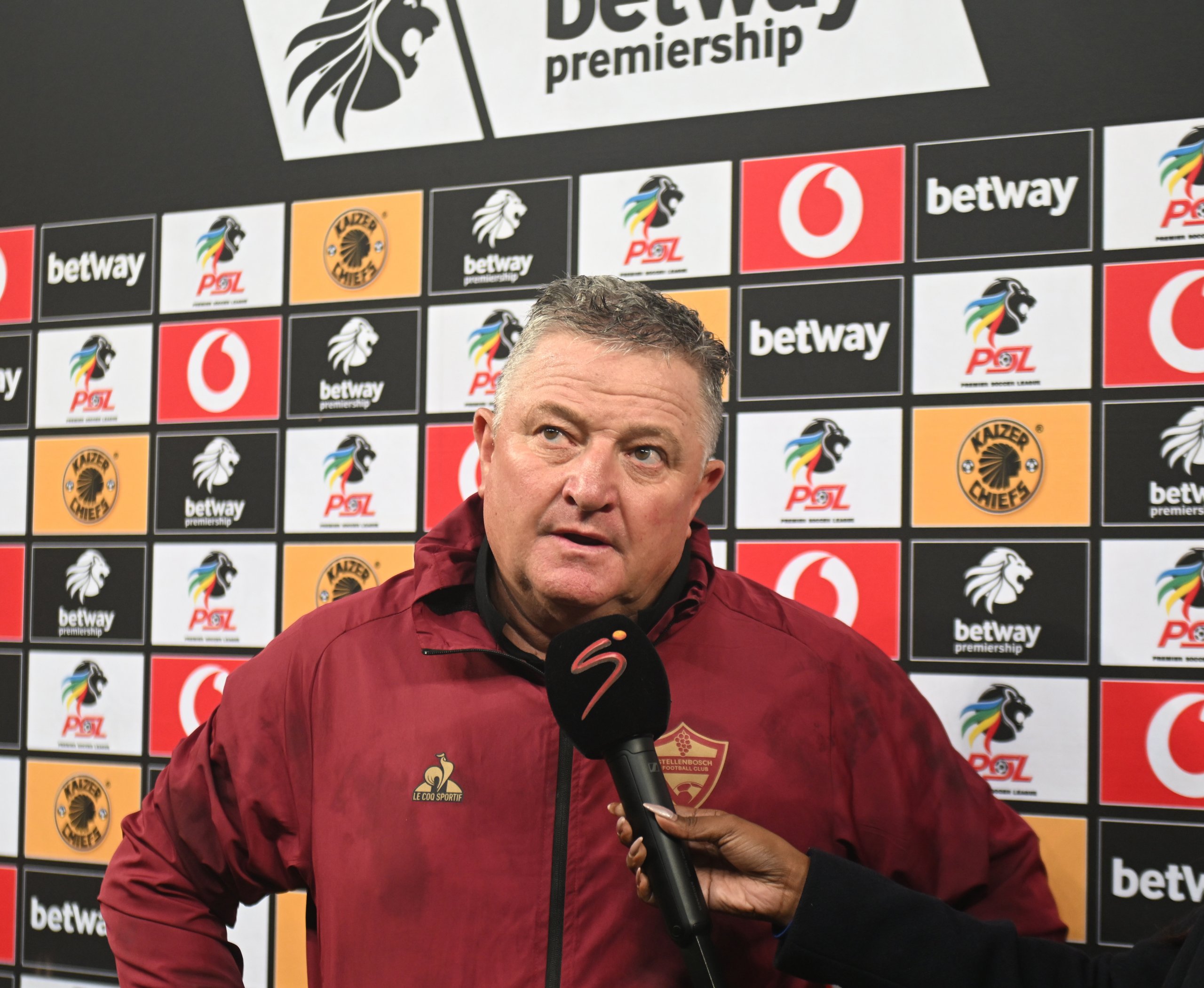 Gavin Hunt coach of Stellenbsch FC during the Betway Premiership 2025/26 match between Kaizer Chiefs and Stellenbosch FC at the FNB Stadium in Nasrec on the 24 February 2026 ©Sydney Mahlangu BackpagePix