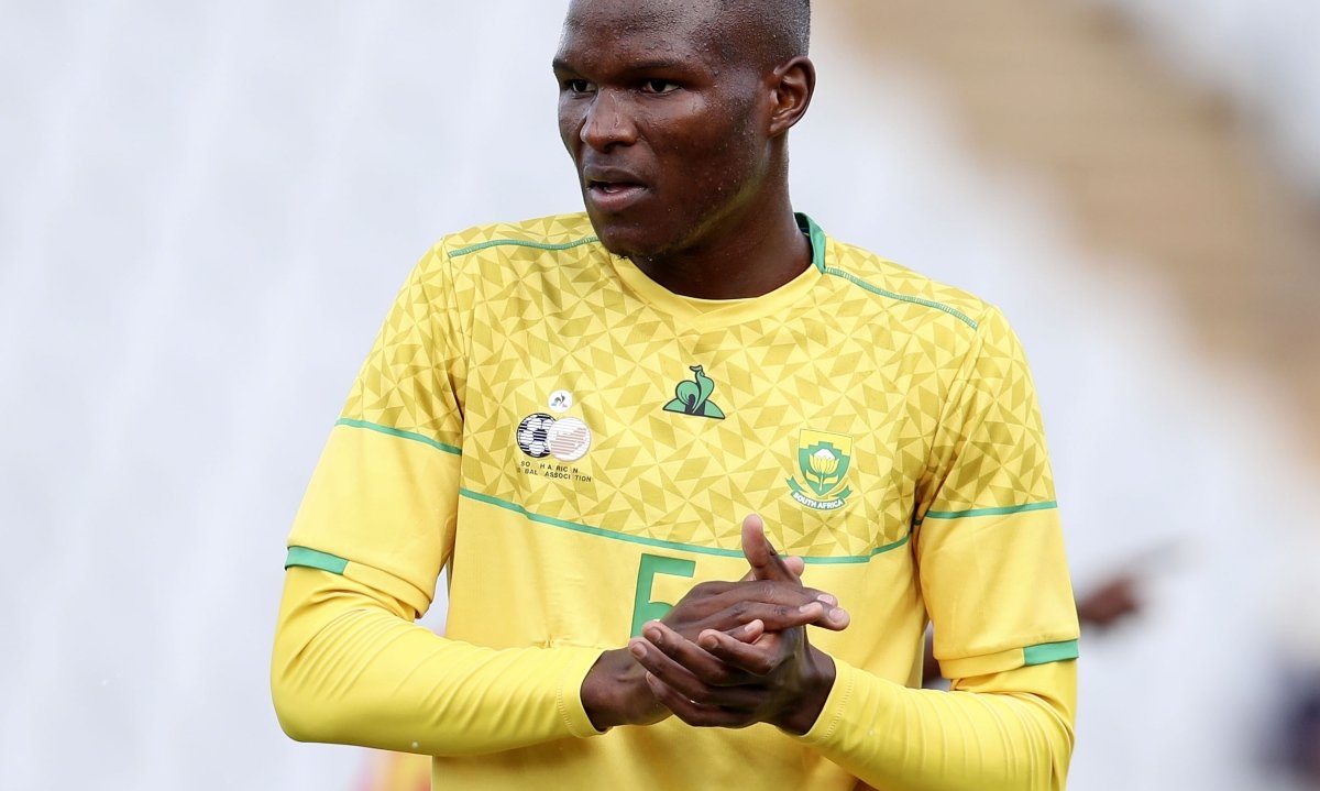 Olwethu Makhanya of South Africa during the 2024 U23 Olympic Qualifiers match between South Africa and Congo at the Dobsonville Stadium, Soweto on the 23 March 2023 ©Muzi Ntombela/BackpagePix