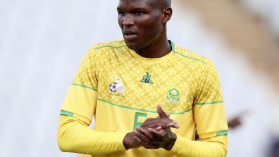 Olwethu Makhanya of South Africa during the 2024 U23 Olympic Qualifiers match between South Africa and Congo at the Dobsonville Stadium, Soweto on the 23 March 2023 ©Muzi Ntombela/BackpagePix