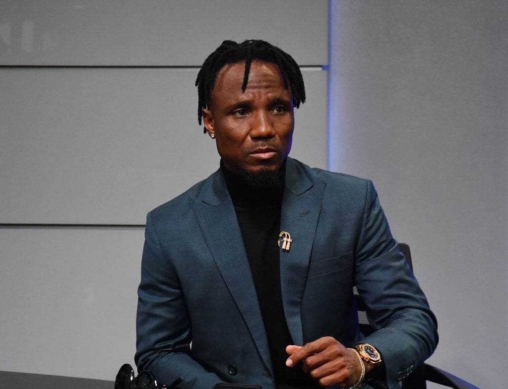 Teko Modise during the CAF Champions League Trophy Tour at eNCA Studios in Hyde Park Johannesburg, on 24 May 2025 ©Phakamisa Lensman/BackpagePix