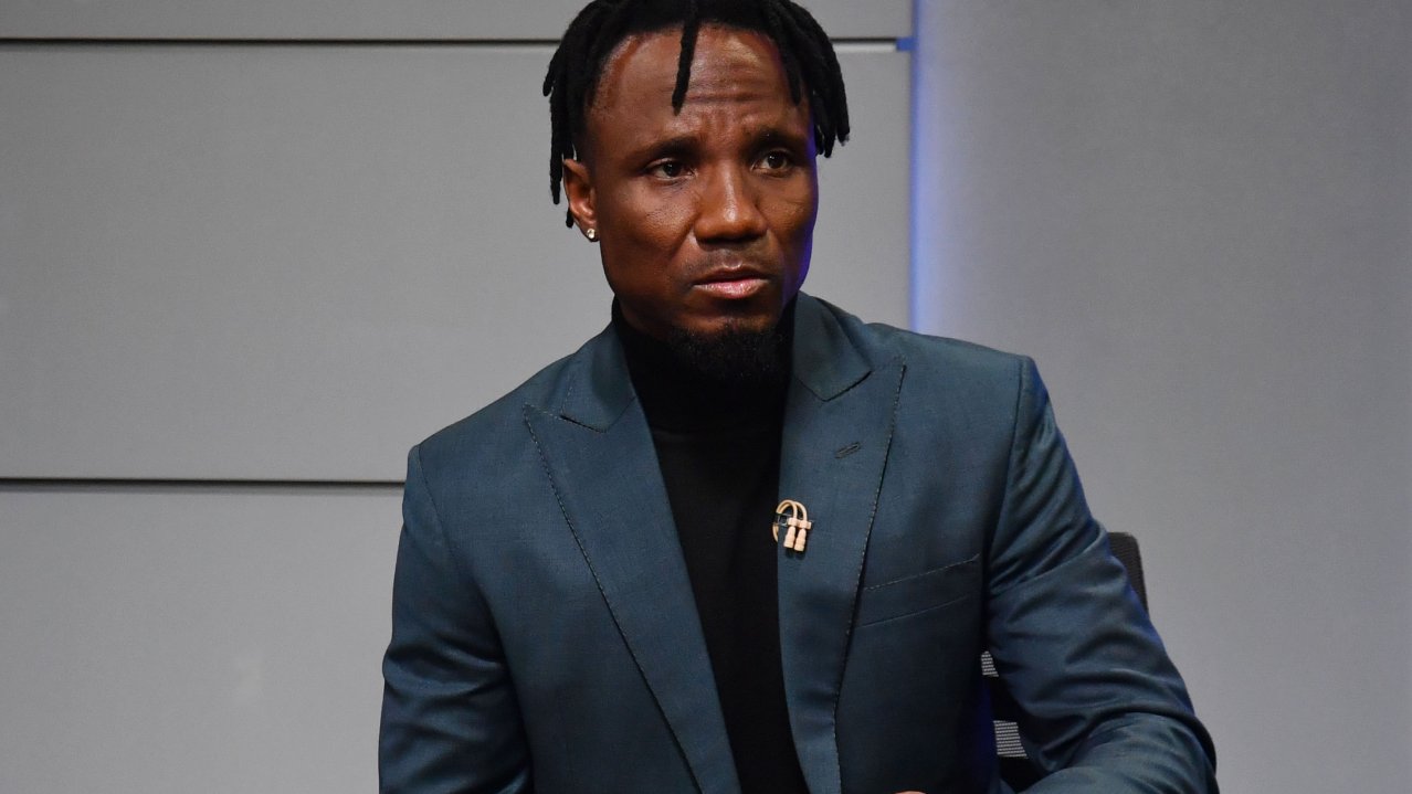 Teko Modise during the CAF Champions League Trophy Tour at eNCA Studios in Hyde Park Johannesburg, on 24 May 2025 ©Phakamisa Lensman/BackpagePix