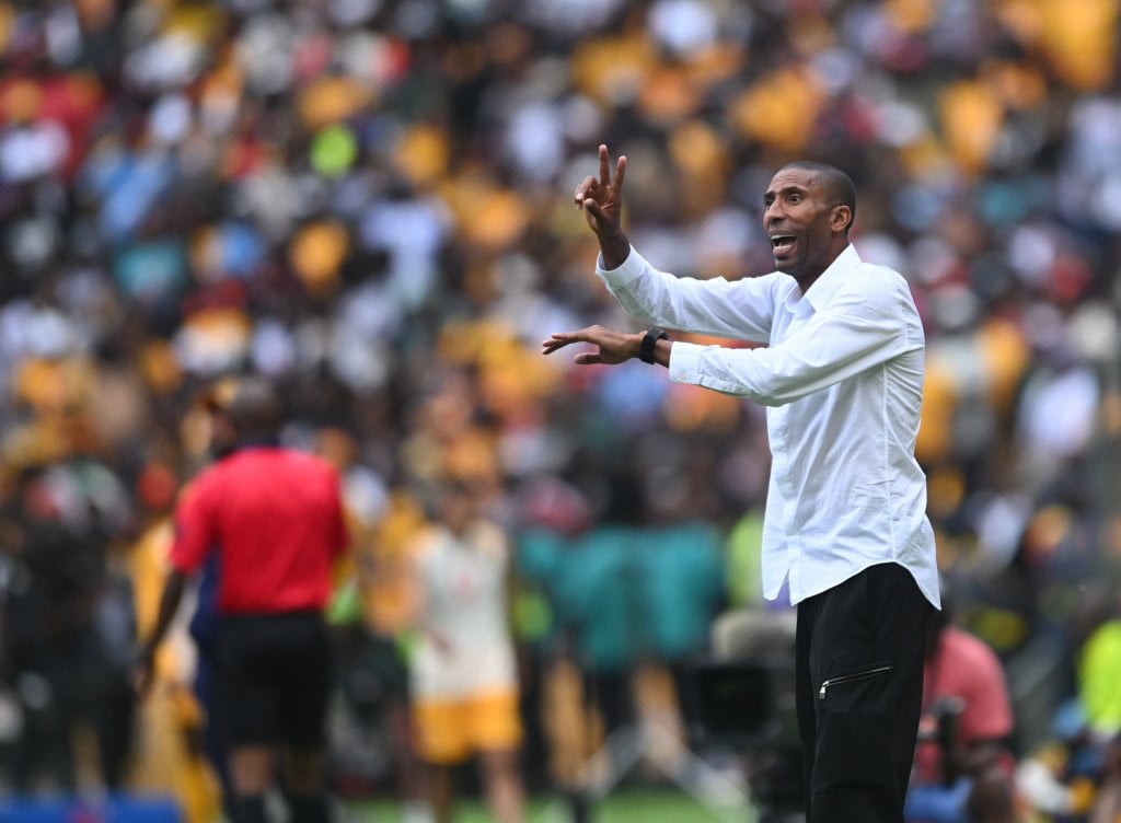 Abdeslam Ouaddou coach of Orlando Pirates during the Betway Premiership 2025/26 match between Kaizer Chiefs and Orlando Pirates at the FNB Stadium in Nasrec on the 28 February 2026 ©Sydney Mahlangu BackpagePix