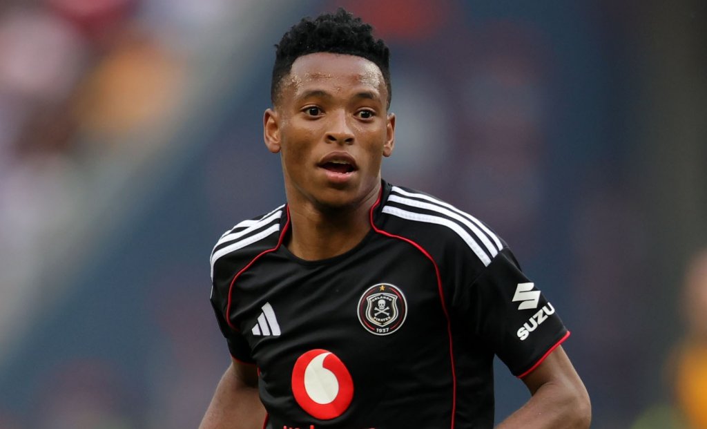 Relebohile Mofokeng of Orlando Pirates during the Betway Premiership 2025/26 match between Kaizer Chiefs and Orlando Pirates at FNB Stadium in Johannesburg on 28 February 2026 ©Samuel ShivambuBackpagePix