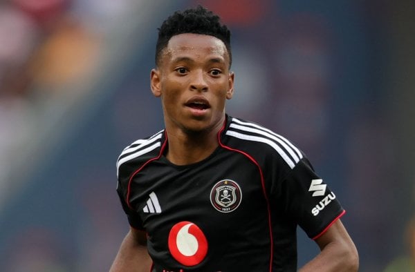 Relebohile Mofokeng of Orlando Pirates during the Betway Premiership 2025/26 match between Kaizer Chiefs and Orlando Pirates at FNB Stadium in Johannesburg on 28 February 2026 ©Samuel ShivambuBackpagePix