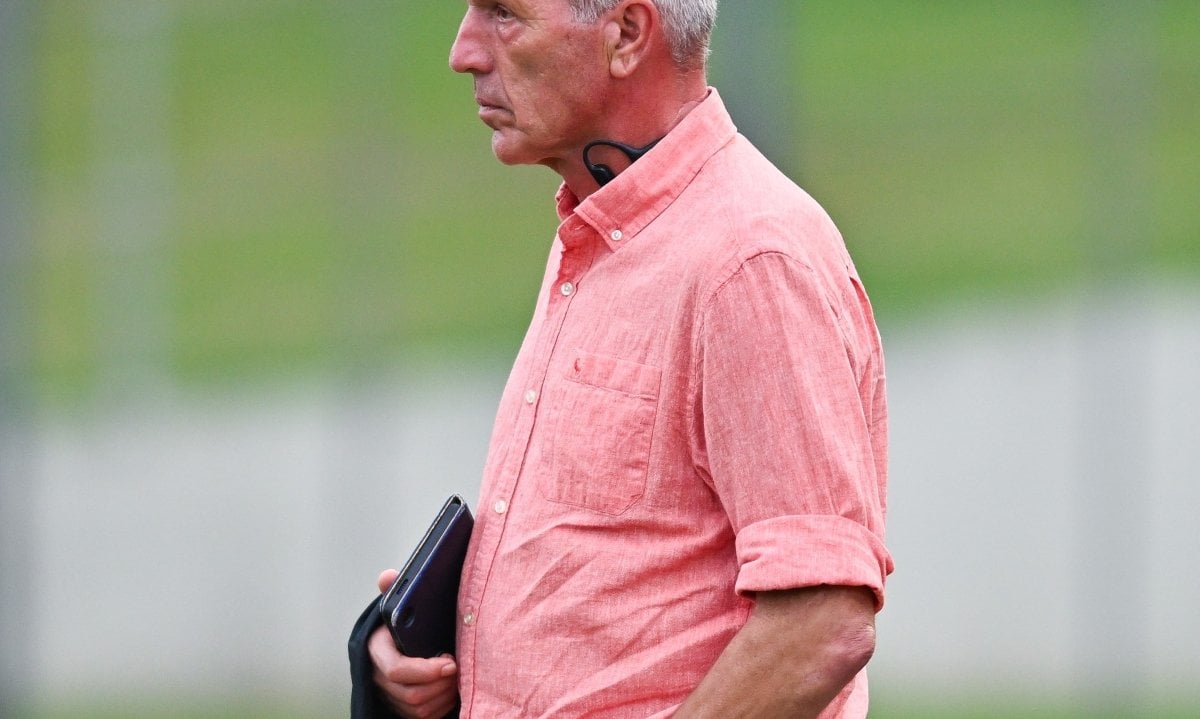 Ernst Middendorp, technical director of Durban City during the 2026 Nedbank Cup match between Durban City and Chippa United at Chatsworth Stadium in Durban on 6 February 2026 © Alche Greeff/BackpagePix