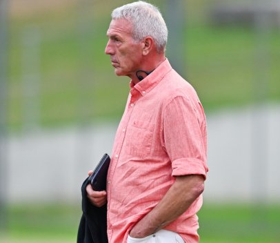 Ernst Middendorp, technical director of Durban City during the 2026 Nedbank Cup match between Durban City and Chippa United at Chatsworth Stadium in Durban on 6 February 2026 © Alche Greeff/BackpagePix
