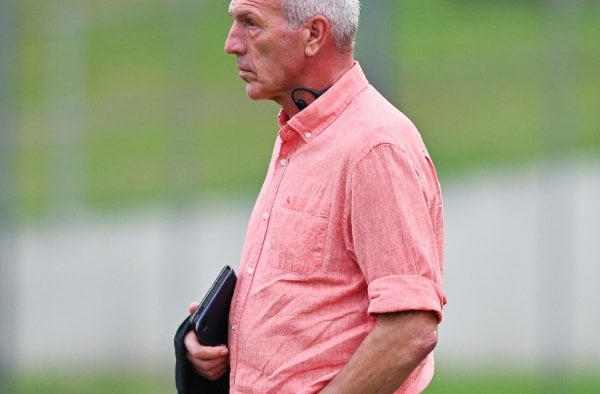 Ernst Middendorp, technical director of Durban City during the 2026 Nedbank Cup match between Durban City and Chippa United at Chatsworth Stadium in Durban on 6 February 2026 © Alche Greeff/BackpagePix