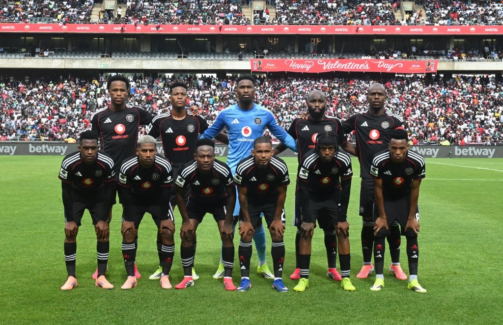 Orlando Pirates Team Picture during the Betway Premiership 2025/26 match between Orlando Pirates and Marumo Gallants FC at the Orlando Stadium in Soweto on the 14 February 2026 ©Sydney Mahlangu BackpagePix