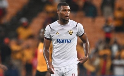 Stanic Henri of Stellenbosch FC during the Betway Premiership 2025/26 match between Kaizer Chiefs and Stellenbosch FC at the FNB Stadium in Nasrec on the 24 February 2026 ©Sydney Mahlangu BackpagePix