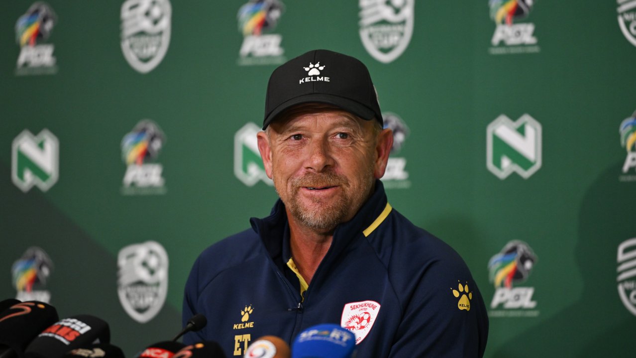 Eric Tinkler, head coach of Sekhukhune United during the 2026 Nedbank Cup Gauteng Press Conference at Nedbank Headquarters in Sandton, Johannesburg on 5 March 2026 ©Nokwanda Zondi/BackpagePix