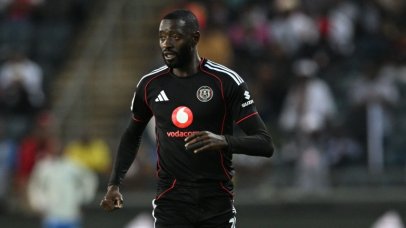 Deon Hotto of Orlando Pirates during the Betway Premiership 2025/26 match between Orlando Pirates and Richards Bay FC at the Orlando Amstel Arena in Soweto on the 11 March 2026 ©Sydney Mahlangu BackpagePix