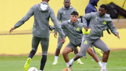 Marcelo Allende of Mamelodi Sundowns during the CAF Champions League 2025/26 quarter final Mamelodi Sundowns training at Chloorkop in Midrand on 12 March 2026 ©Samuel ShivambuBackpagePix