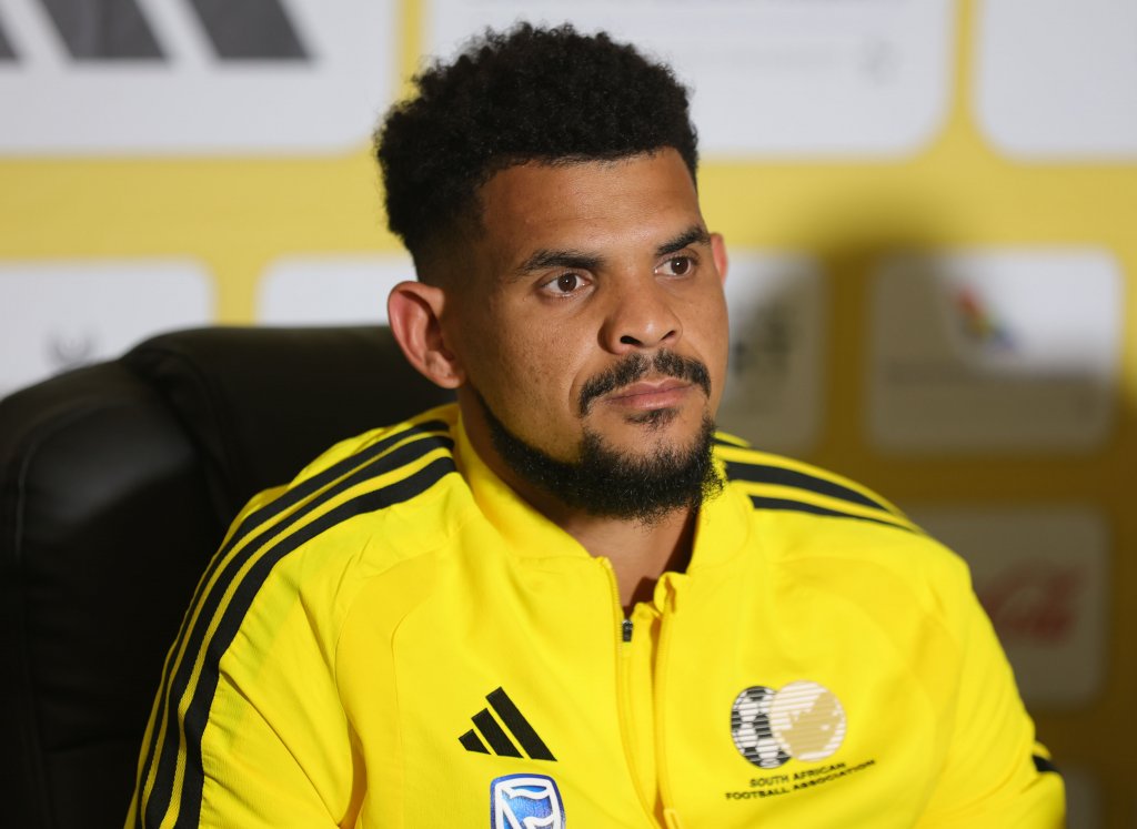 Renaldo Leaner of South Africa during the Bafana Bafana press conference at Southern Sun Hotel in Pretoria on 23 March 2026 ©Samuel ShivambuBackpagePix
