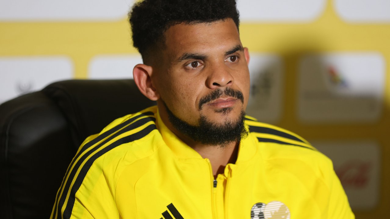 Renaldo Leaner of South Africa during the Bafana Bafana press conference at Southern Sun Hotel in Pretoria on 23 March 2026 ©Samuel ShivambuBackpagePix