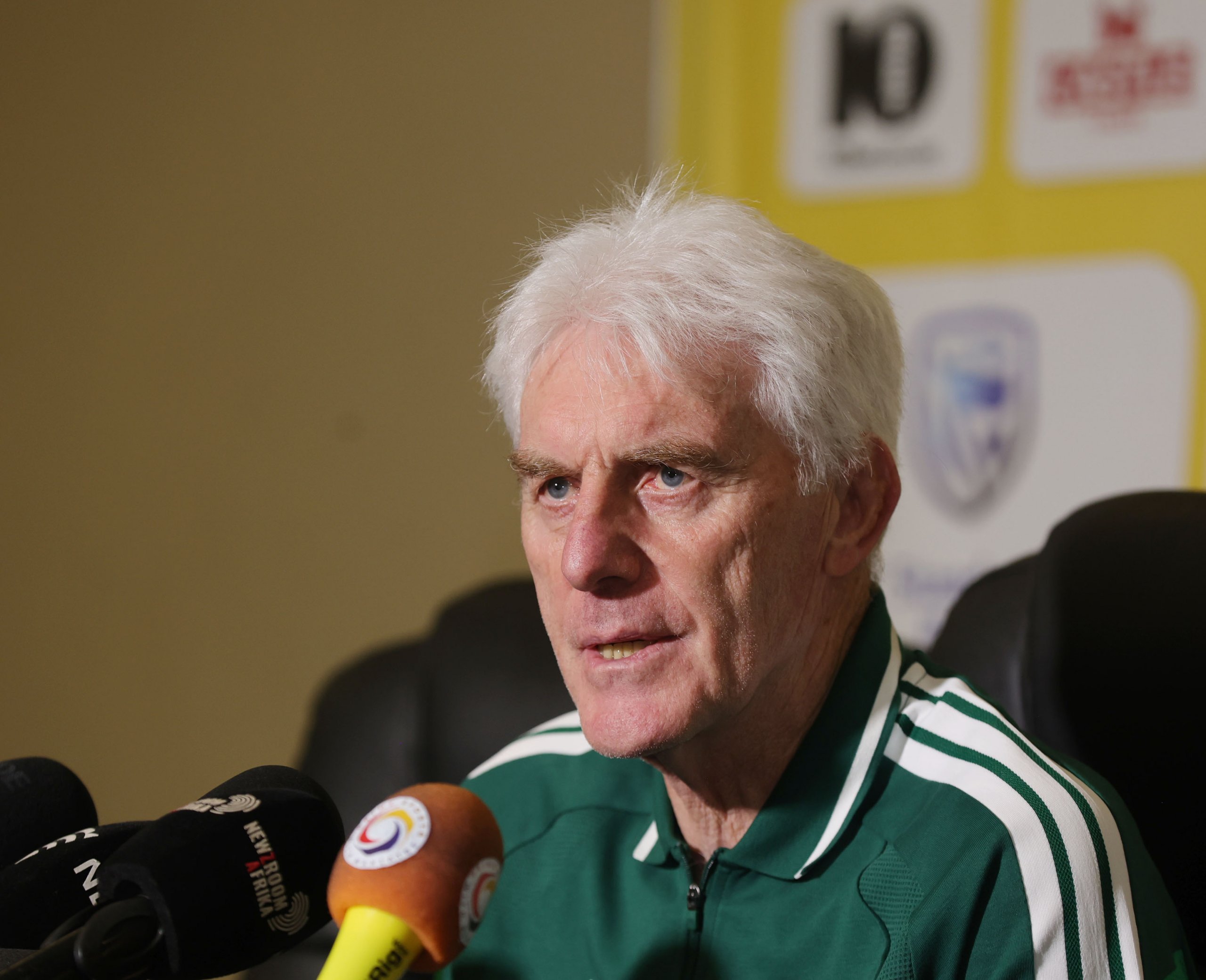 Hugo Broos, coach of South Africa during the Bafana Bafana press conference at Southern Sun Hotel in Pretoria on 23 March 2026 ©Samuel ShivambuBackpagePix