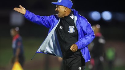 Allan Freese, head coach of Magesi reacts during the Betway Premiership 2025/26 match between Magesi and Marumo Gallants at the Seshego Stadium, Polokwane on 7 April 2026 ©Brian Rikhotso/BackpagePix